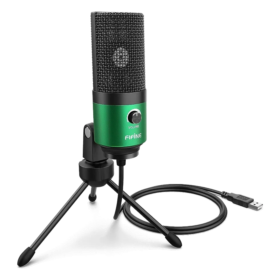FIFINE K669G microfone condensador USB com controle de volume para gravação e streaming