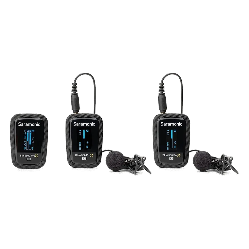 Saramonic Blink 500 ProX B2 kit duo transmissores sem fio 2.4GHz com cápsula lapela inclusa