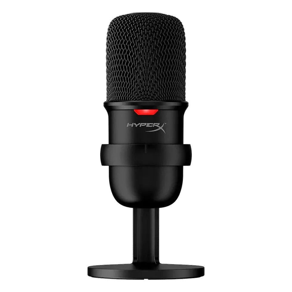 HyperX SoloCast microfone USB condensador cardioide com tap-to-mute para gaming e streaming