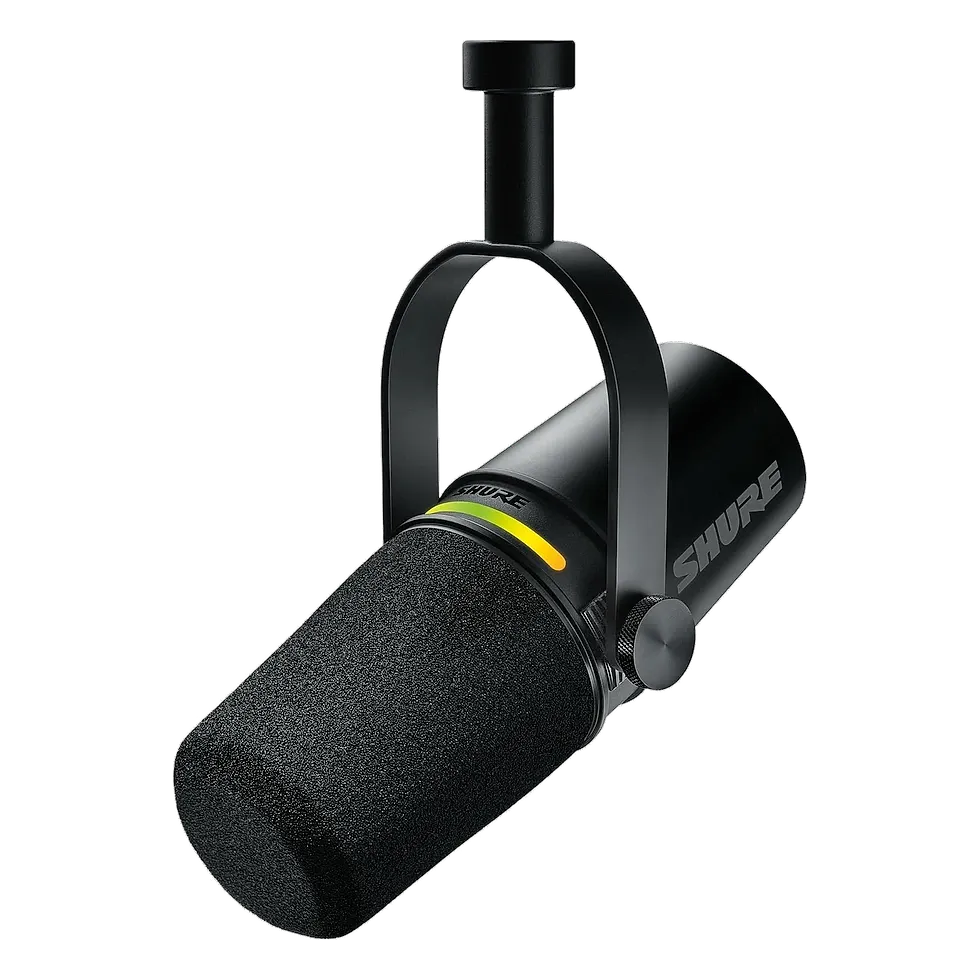 Shure MV7+ microfone dinâmico USB-C e XLR com LED de status e app ShurePlus MOTIV