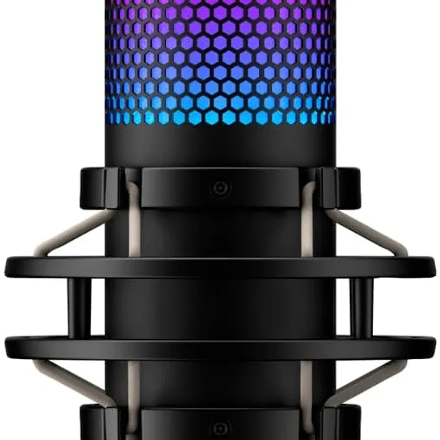 HyperX QuadCast S microfone USB com RGB personalizável e antichoque interno para stream