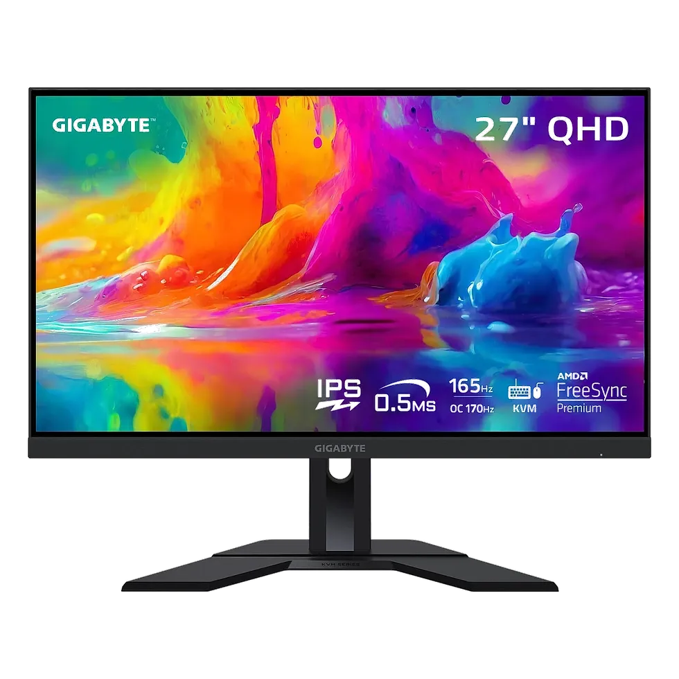 Gigabyte M27Q monitor gamer 27 polegadas QHD 1440p IPS 165Hz com KVM switch e USB-C