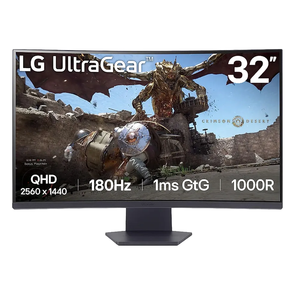 LG UltraGear 32GS60QC monitor gamer curvo 32 polegadas QHD 180Hz 1000R FreeSync HDR10