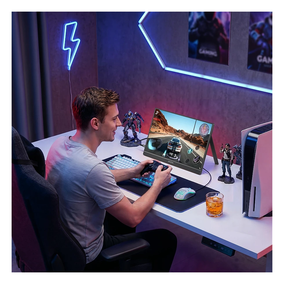 ARZOPA Z1FC portátil de 16,1 polegadas Full HD com suporte integrado e taxa de 144Hz