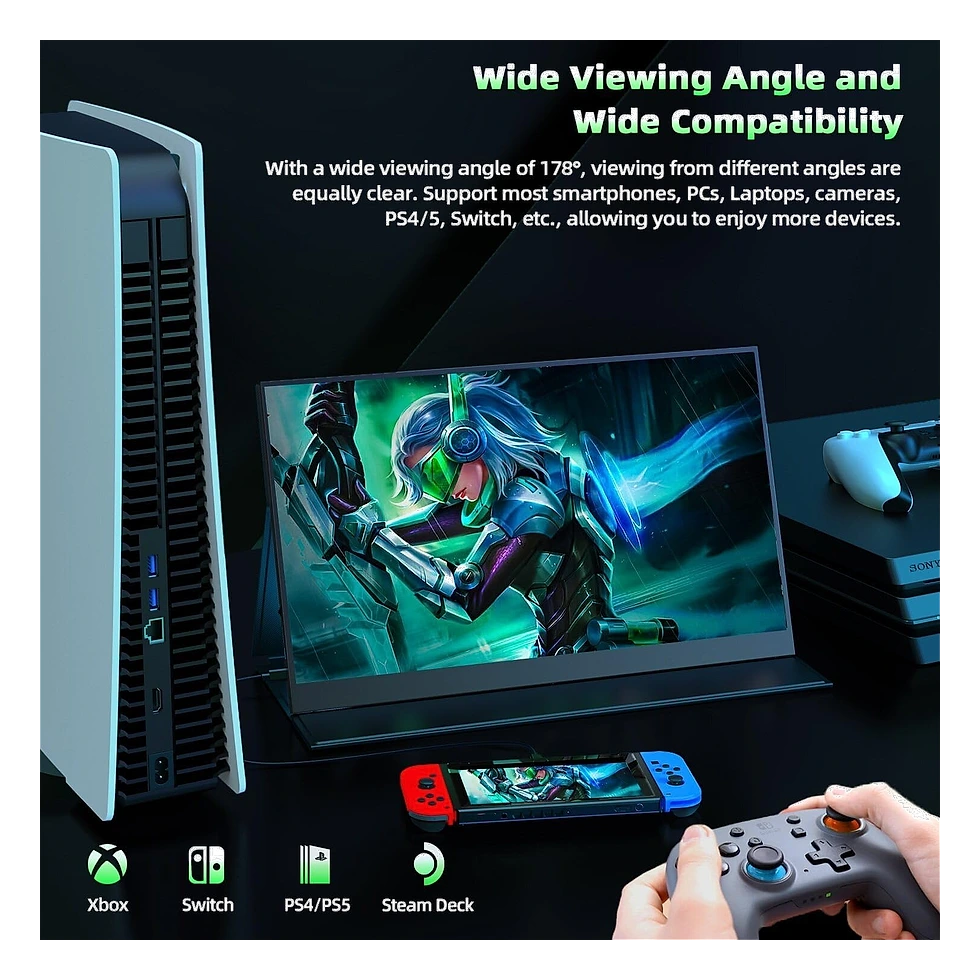 UPERFECT portátil de 17,3 polegadas Full HD IPS com taxa de 240Hz e resposta de 1ms