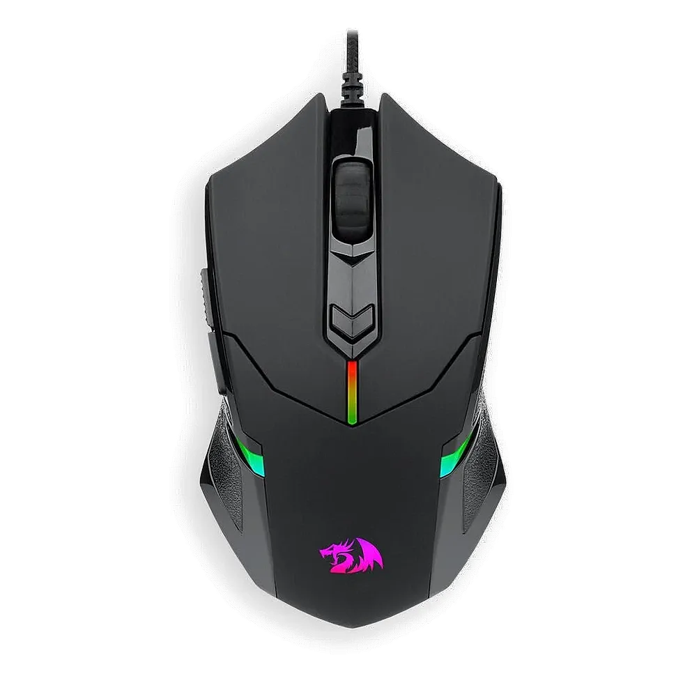 Redragon Centrophorus 2 M601-RGB mouse gamer ergonômico com fio preto