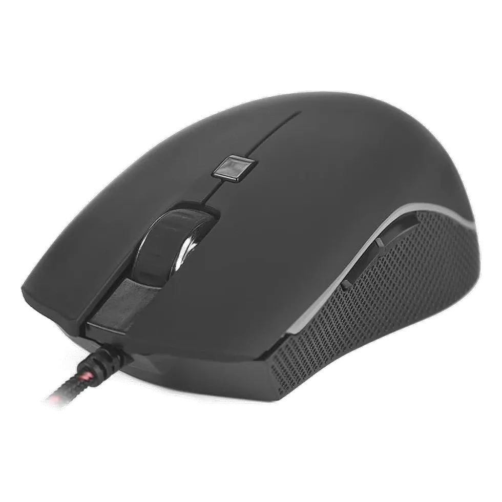 Motospeed V40 RGB mouse gamer com fio preto com seis botões programáveis