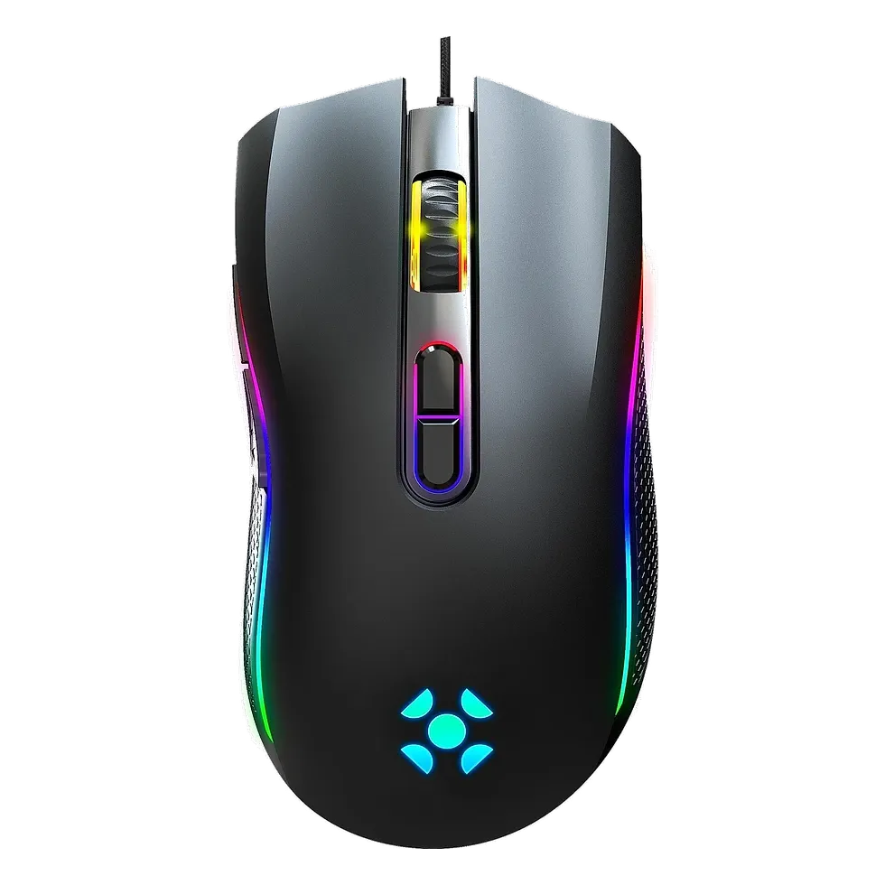 Fortrek Black Hawk mouse gamer ambidestro com fio preto com LED RGB