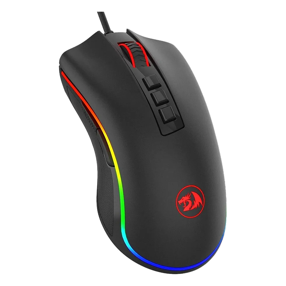 Redragon Cobra M711 mouse gamer com fio preto com Chroma RGB e nove botões