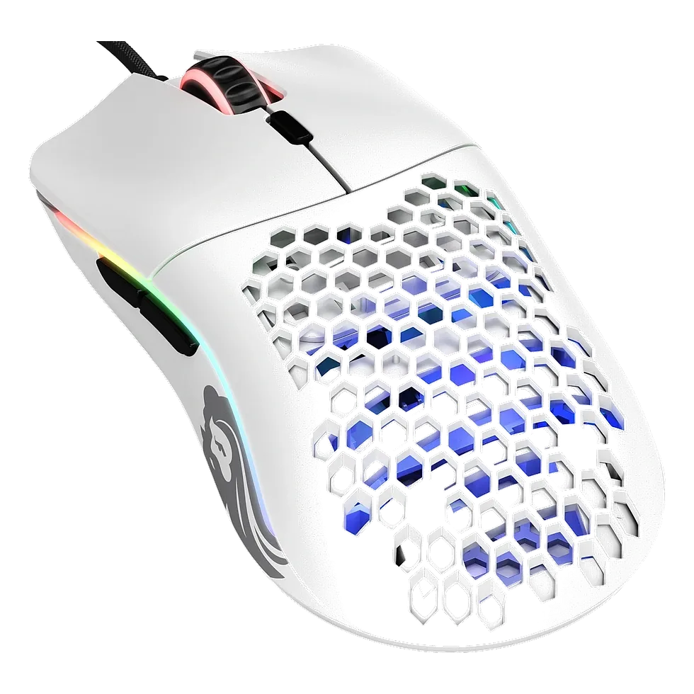 Glorious Model O mouse gamer com fio honeycomb leve de 67 g branco fosco