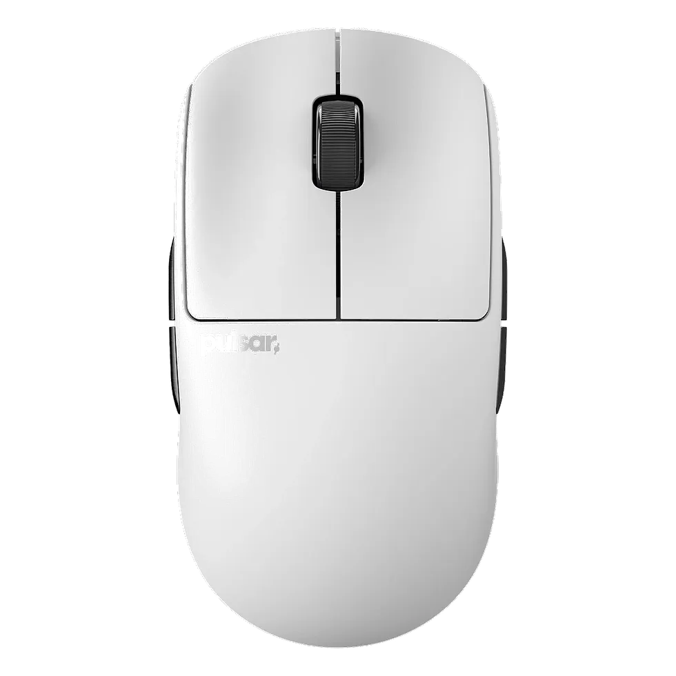 Pulsar X2A mouse gamer sem fio simétrico ultraleve de 57 g branco