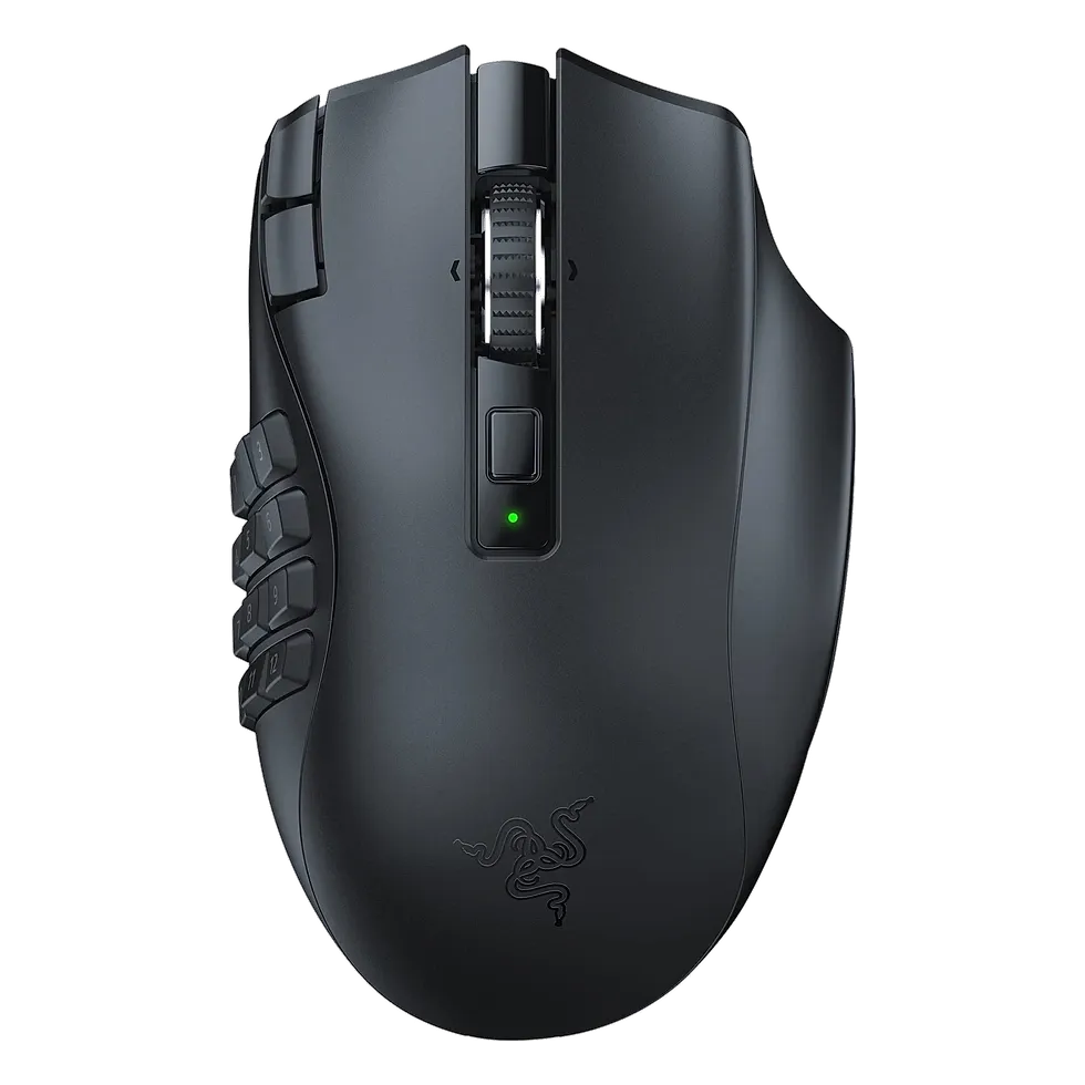 Razer Naga V2 HyperSpeed mouse MMO sem fio com 19 botões programáveis