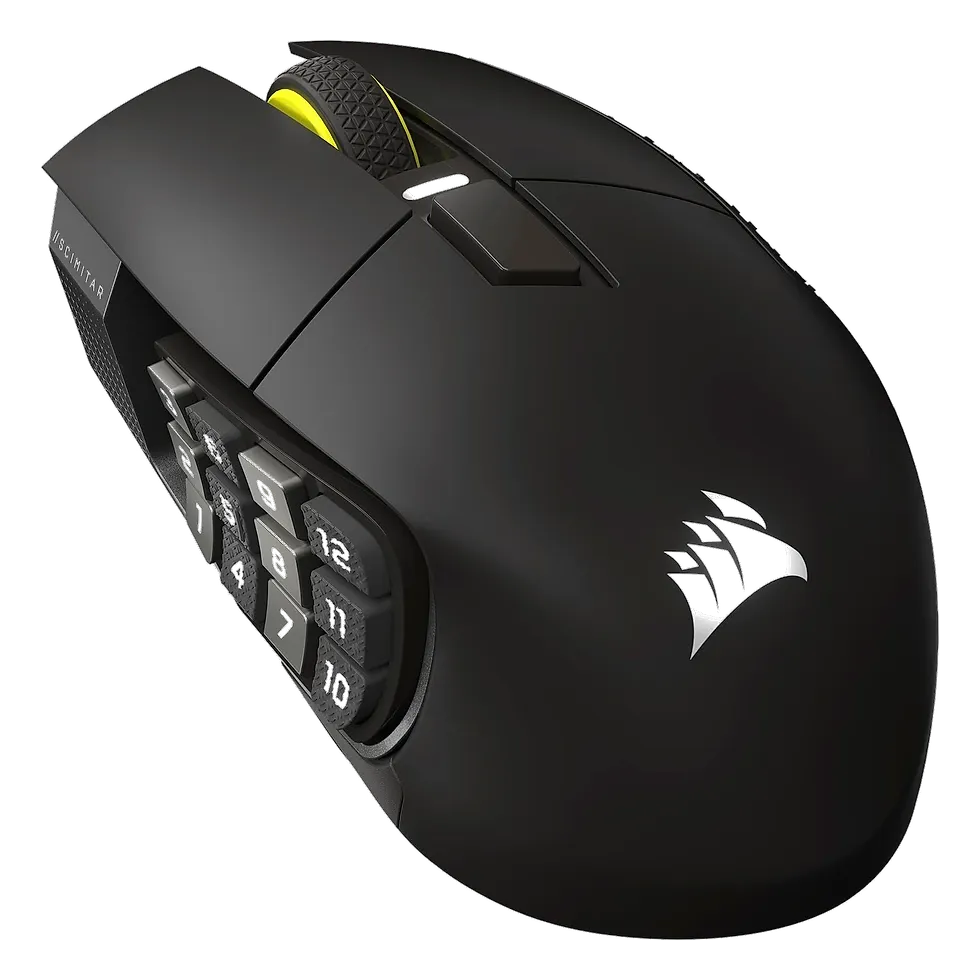 Corsair Scimitar Elite Wireless SE mouse MMO com 16 botões e controle deslizante