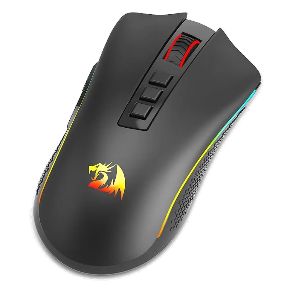 Redragon Cobra Pro mouse gamer sem fio preto com Chroma RGB e 16000 DPI