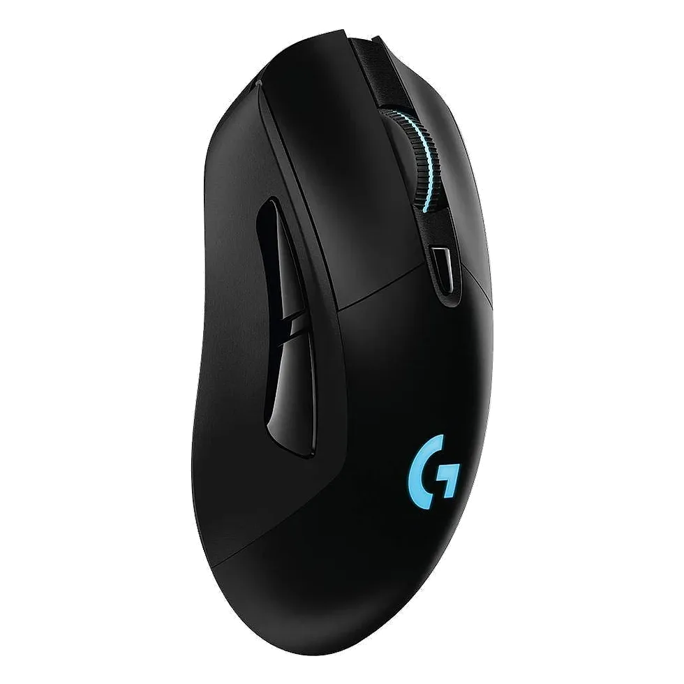 Logitech G703 Lightspeed mouse gamer sem fio ergonômico preto com RGB