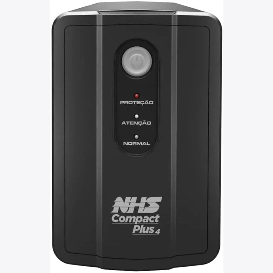 NHS Compact Plus 4 1500VA nobreak compacto com 10 tomadas NBR e suporte a bateria substituível