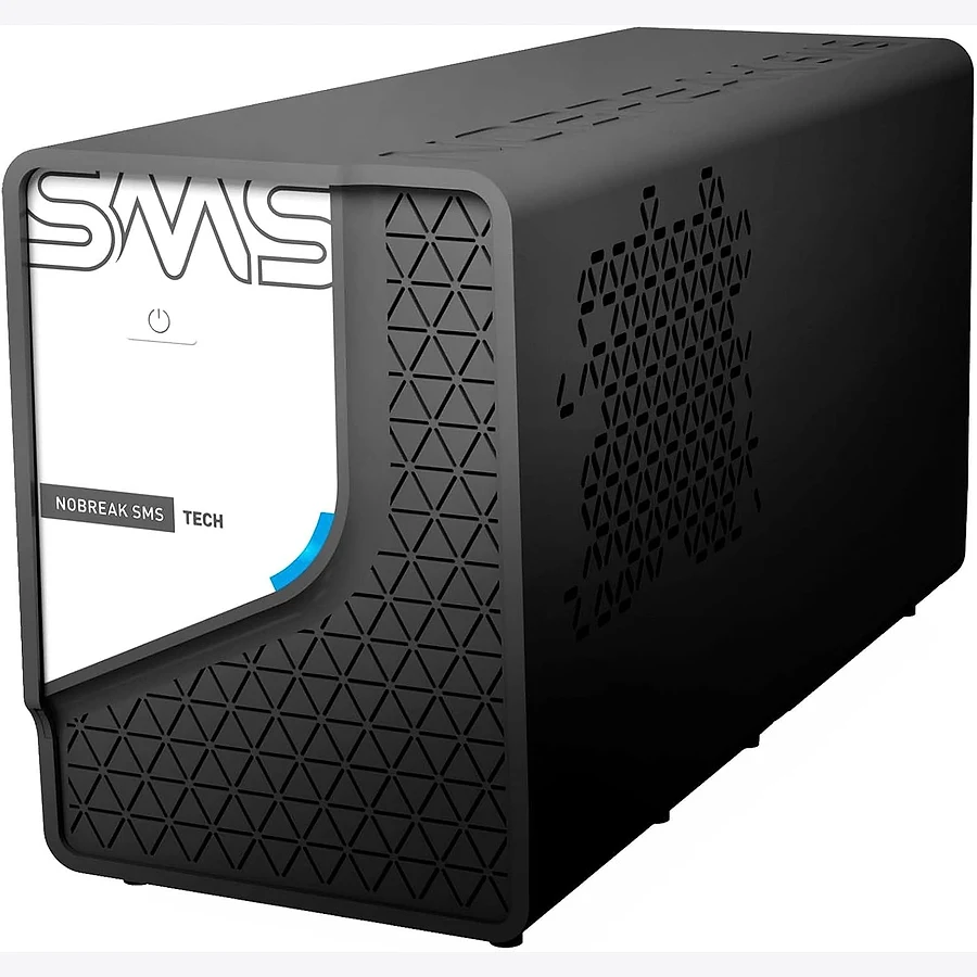 SMS Tech 600VA nobreak linha-interativa com porta USB e proteção RJ-11 para home office