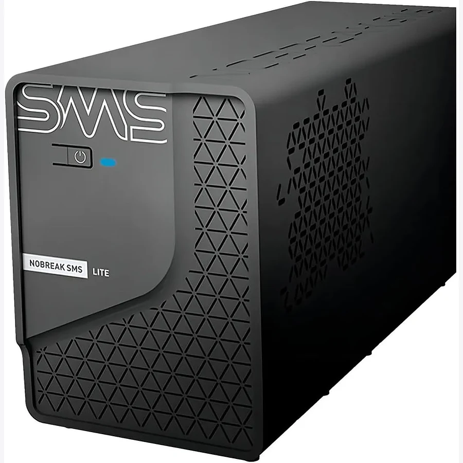SMS Lite 1200VA nobreak entrada com bateria selada e seis tomadas NBR 14136