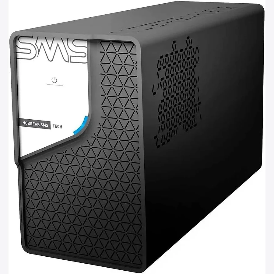 SMS Tech 1200VA nobreak compacto com 6 tomadas para home office e setup