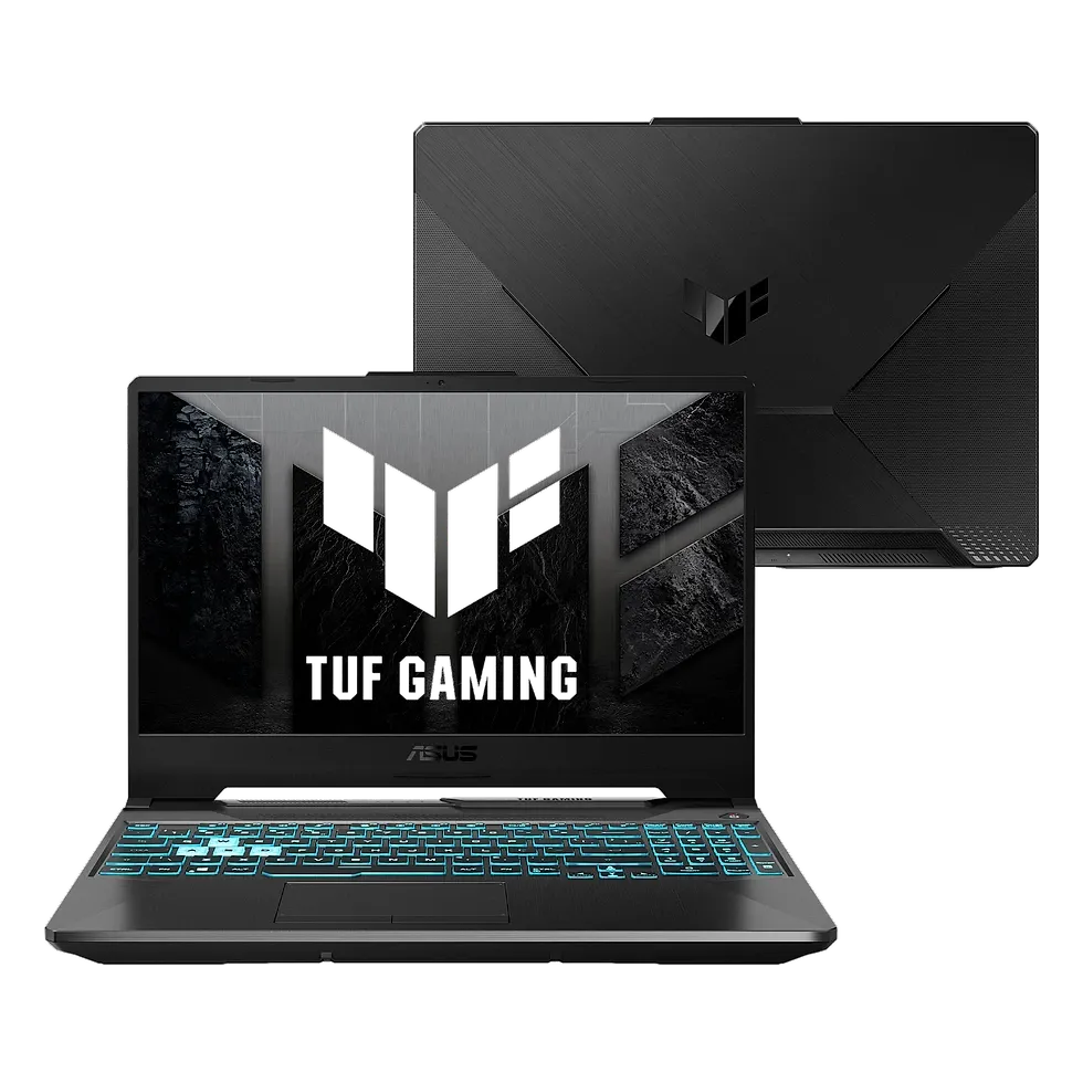 ASUS TUF A15 — 2º alternativa AMD ASUS TUF A15 — Ryzen 7 7435HS com RTX 2050 e Windows 11
