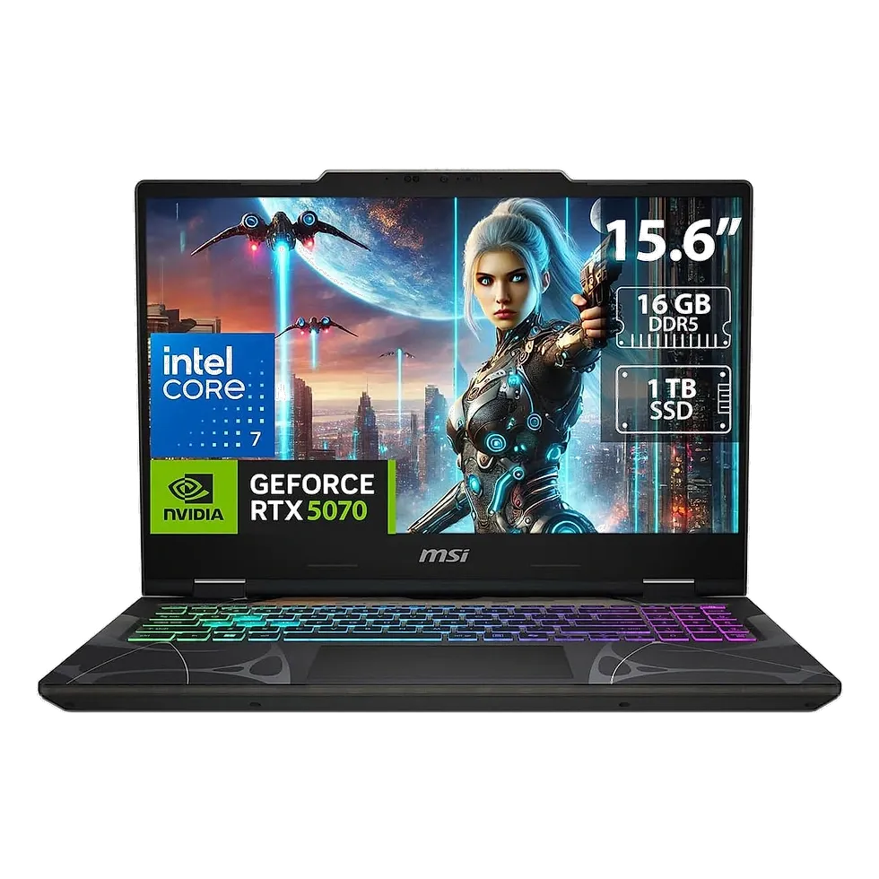 MSI Cyborg 15 — 2º lugar design futurista MSI Cyborg 15 — notebook RTX 4060 com tela IPS 144Hz e design futurista