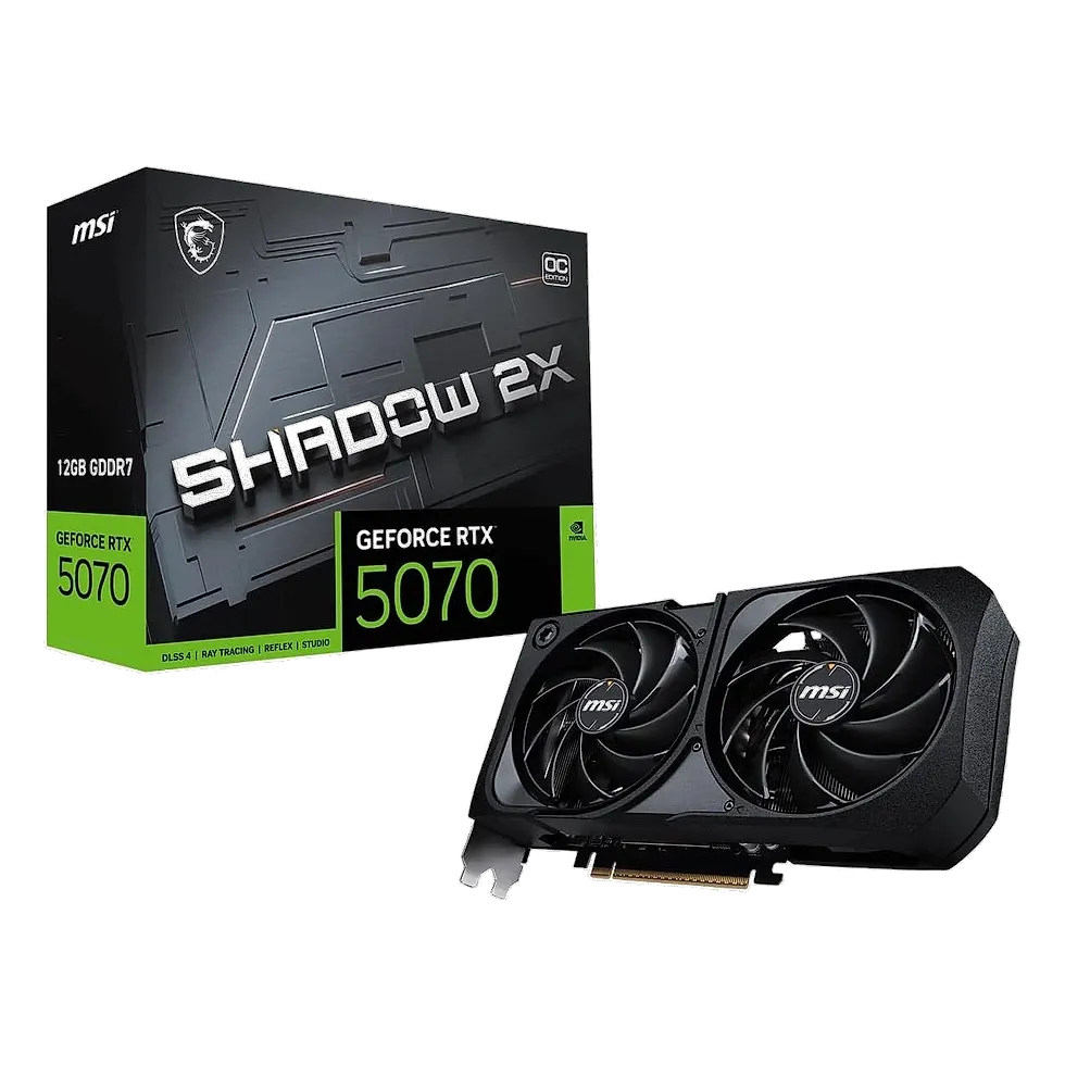 MSI GeForce RTX 5070 12G Shadow 2X OC placa de vídeo GDDR7 para PC gamer 1440p e 4K