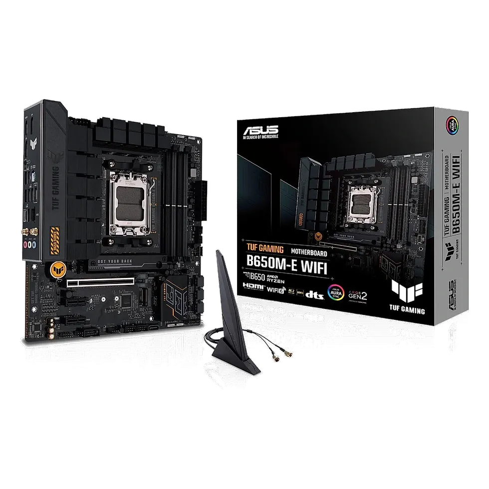 Placa-mãe ASUS TUF Gaming B650M-E WiFi AM5 DDR5 mATX com WiFi 6E para PC gamer