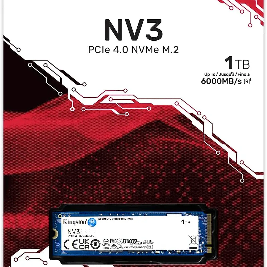 SSD Kingston NV3 1TB NVMe M.2 Gen4 para PC gamer com tempo de carregamento reduzido