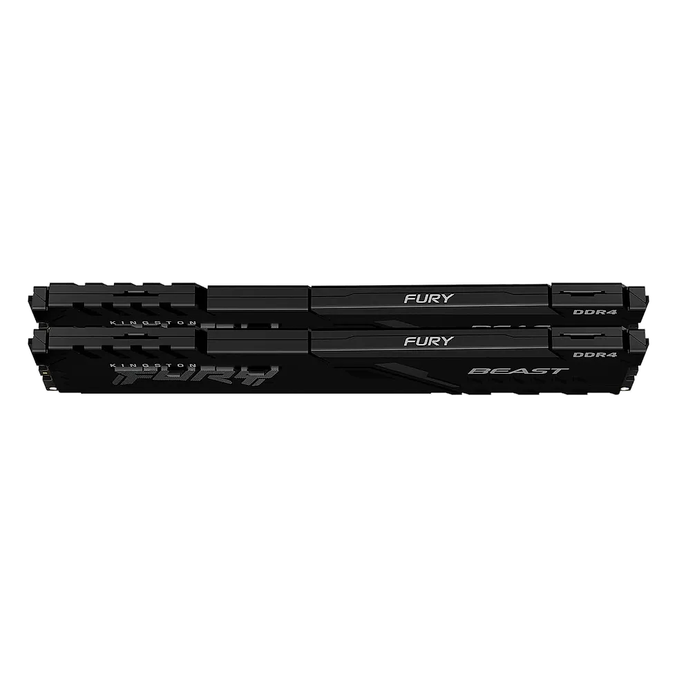 Kit memória RAM Kingston FURY Beast 2x8GB DDR4 3200MHz para PC gamer plataforma AM4