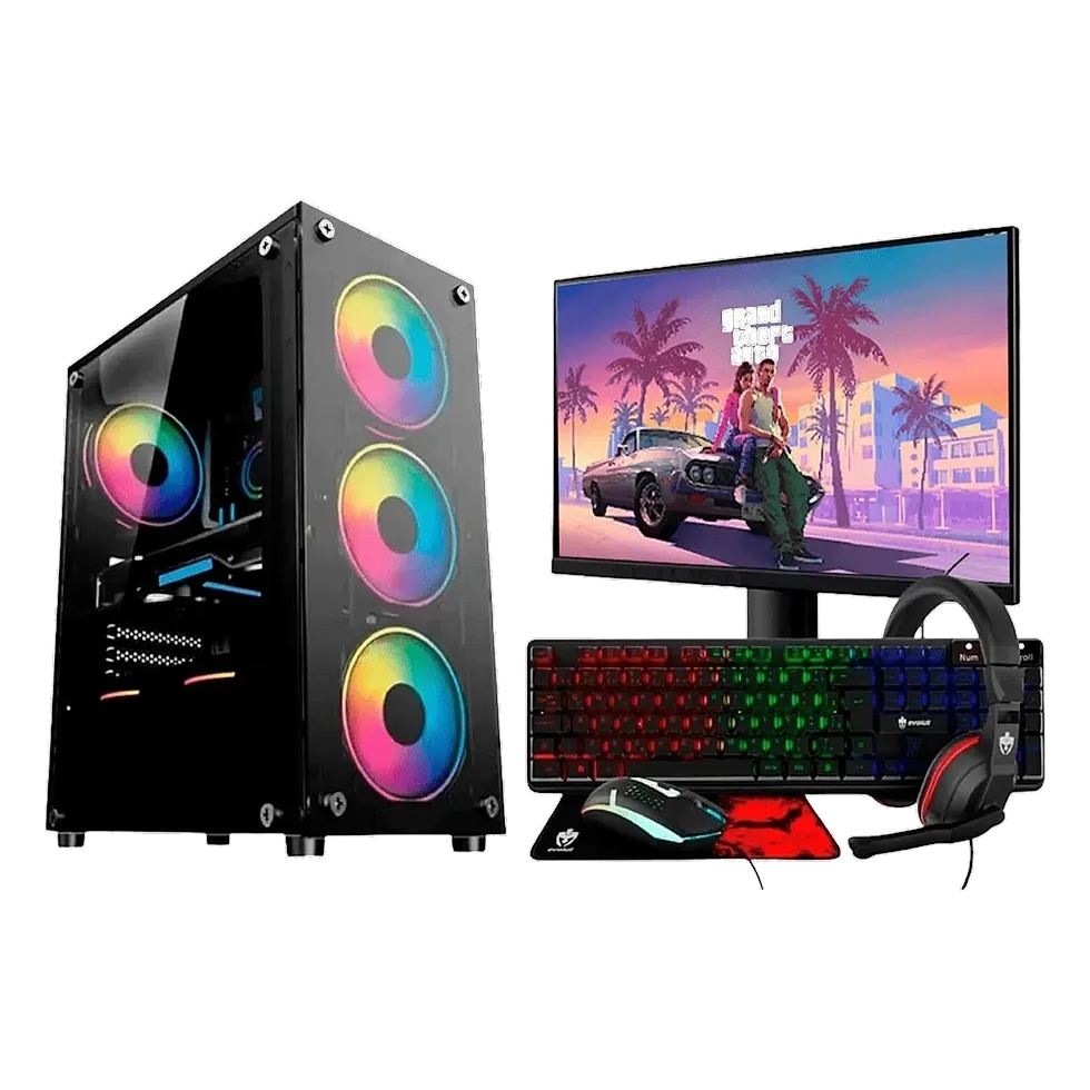 PC Gamer Completo Intel Core i7 3.9GHz 16GB RAM SSD 240GB com monitor HDMI e kit gamer incluso
