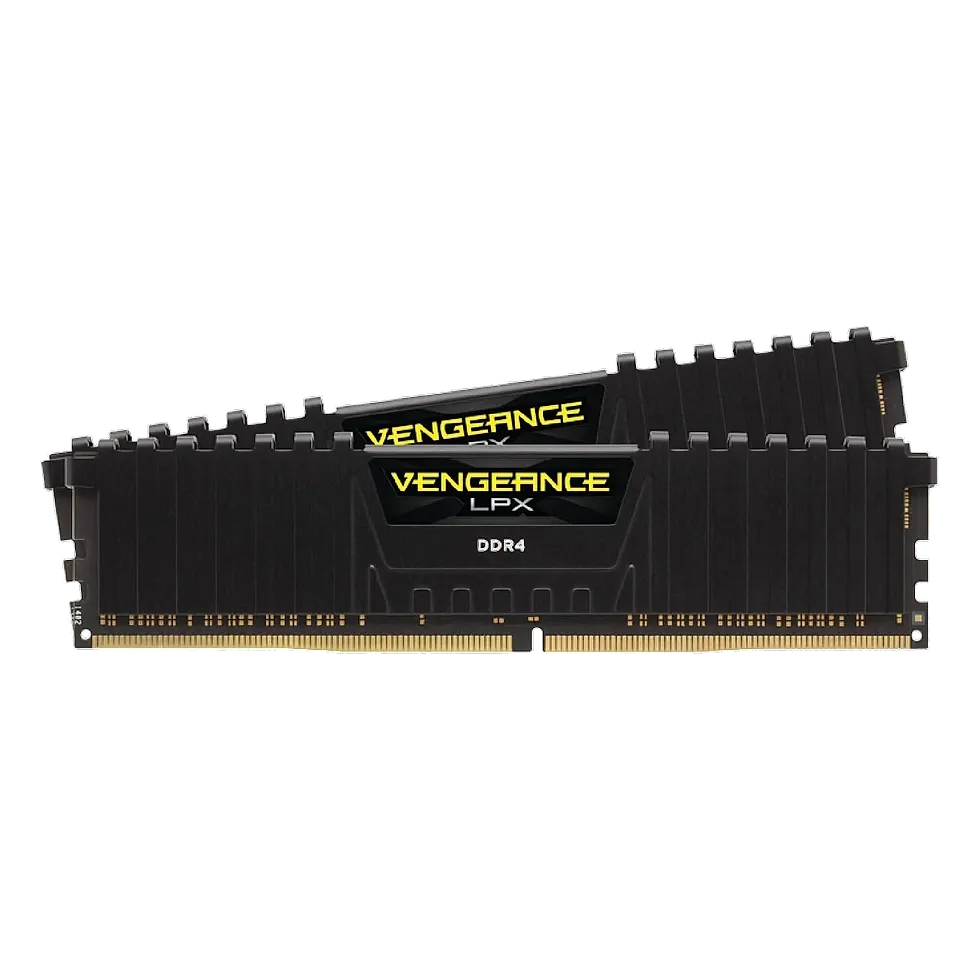 Kit memória RAM Corsair Vengeance LPX 16GB 2x8GB DDR4 3200MHz perfil baixo preto