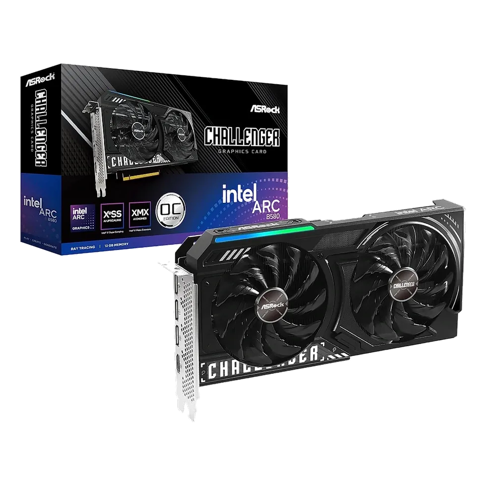 ASRock Intel Arc B580 Challenger 12G OC 12GB GDDR6 — placa de vídeo Intel com mais VRAM por menos