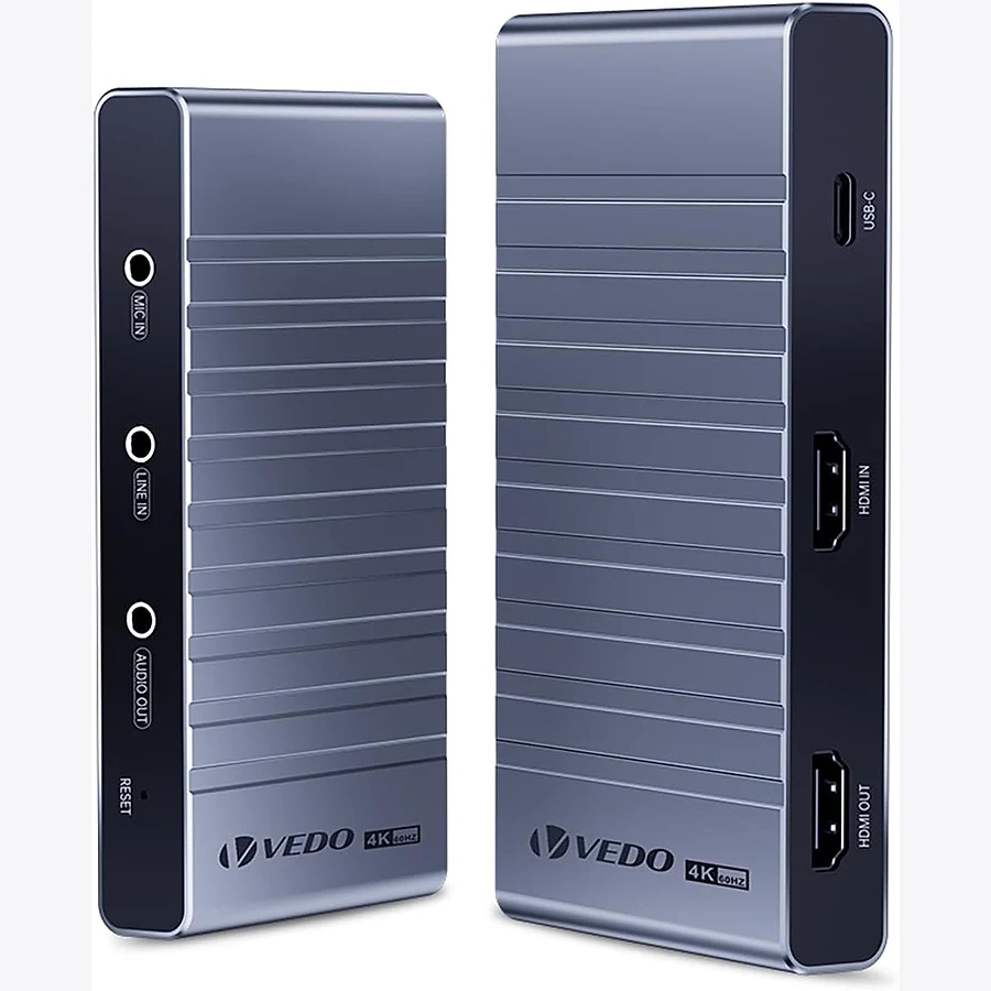 VEDO placa de captura HDMI USB compatível com OBS para gravação de gameplay e live de console