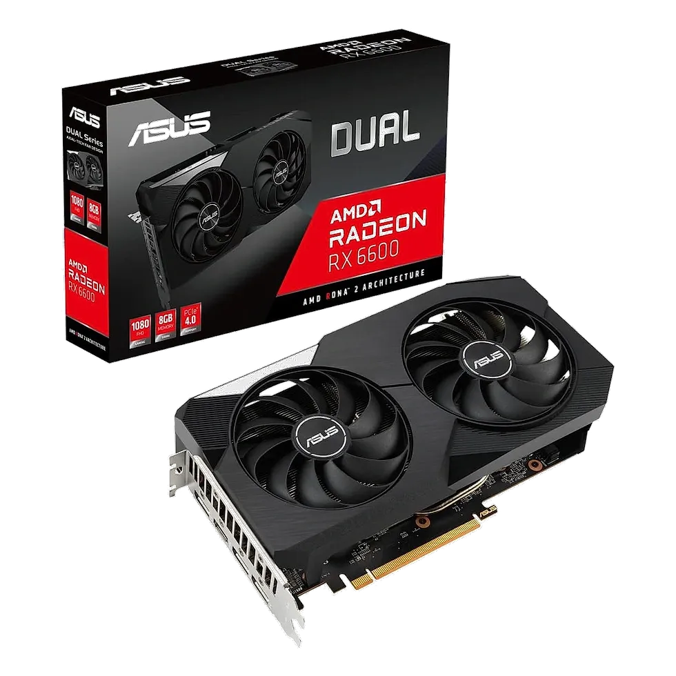ASUS Dual Radeon RX 6600 8GB GDDR6 placa de vídeo RDNA 2 para 1080p competitivo