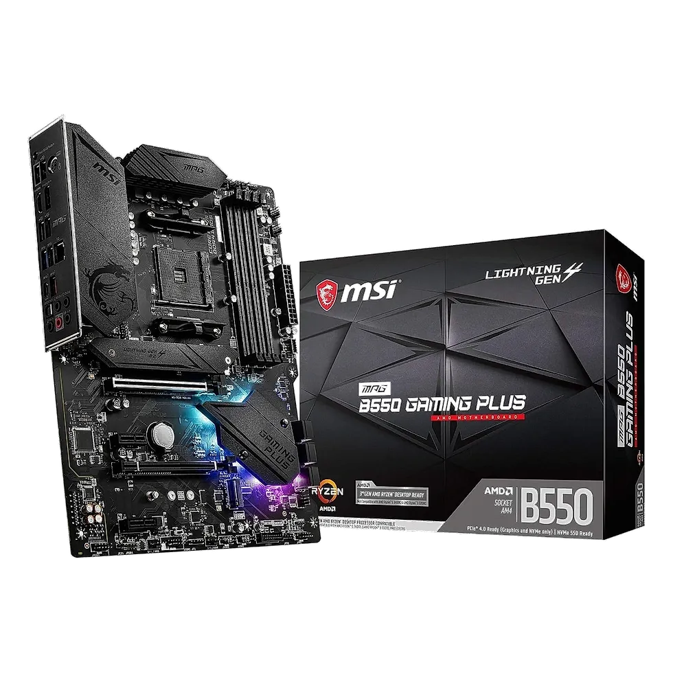 MSI MPG B550 Gaming Plus placa-mãe ATX socket AM4 DDR4 com dois slots M.2 e USB 3.2