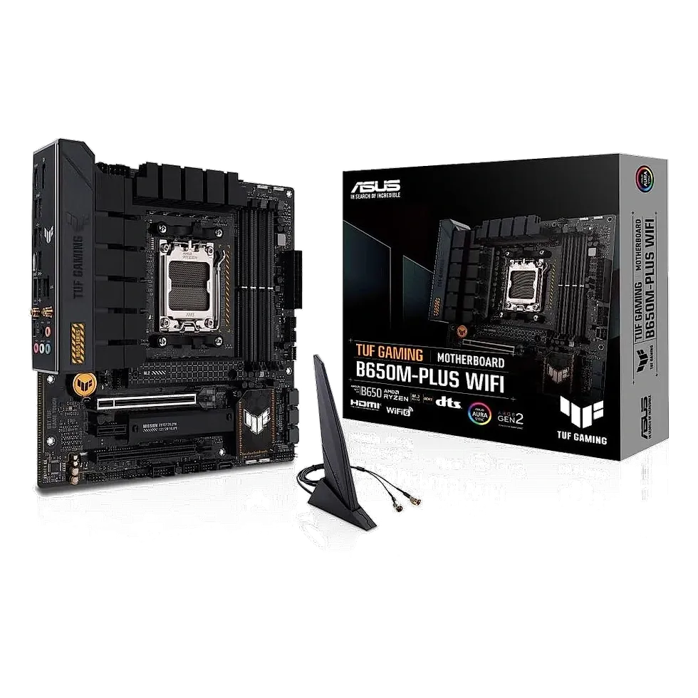 ASUS TUF Gaming B650M-Plus WiFi placa-mãe mATX socket AM5 DDR5 com Wi-Fi 6 integrado