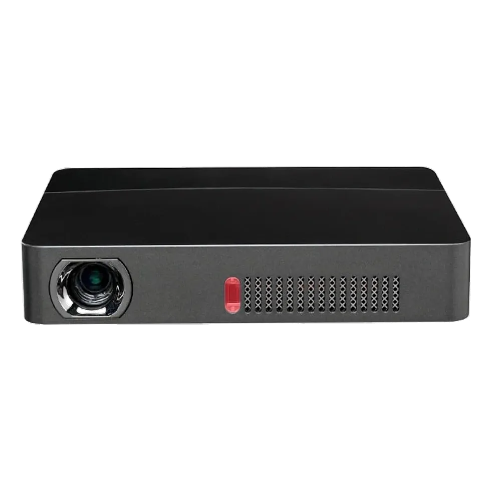 VVHUDA projetor portátil branco com conexão Wi-Fi dual band ativa