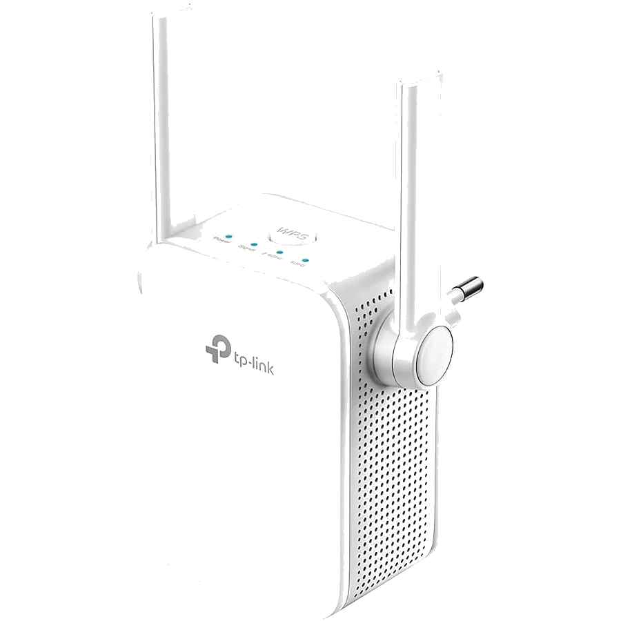 TP-Link RE305 repetidor de sinal Wi-Fi compacto conectado numa tomada de parede