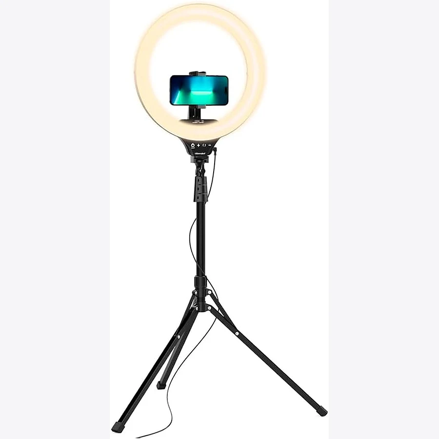 Ring light 14 polegadas dobrável portátil com temperatura de cor ajustável