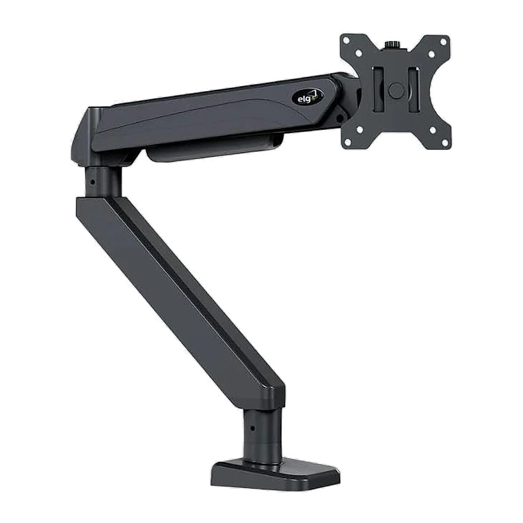 ELG F100MAX suporte articulado reforçado com pistão a gás para monitor de até 49 polegadas