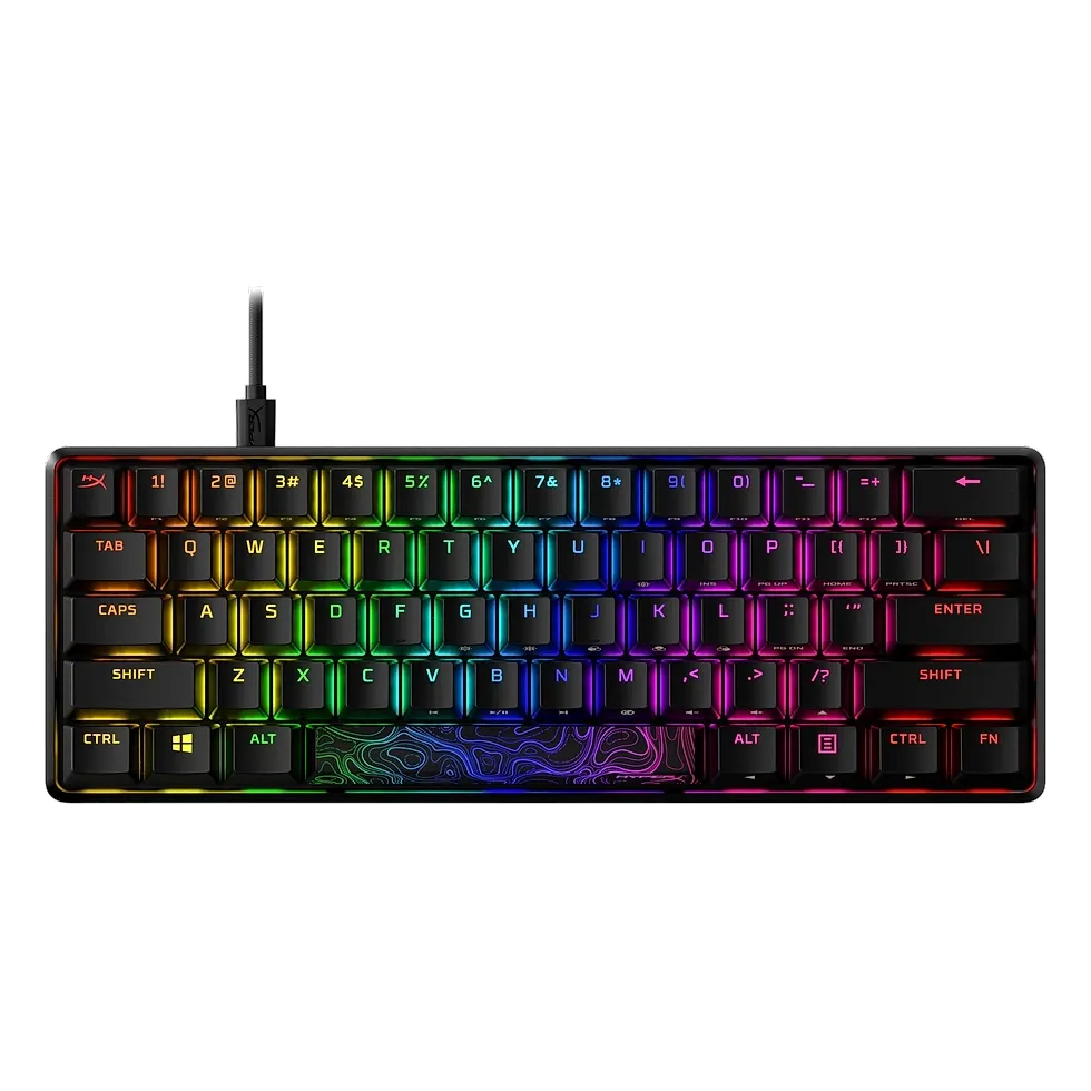 HyperX Alloy Origins full-size de alumínio com keycaps PBT double-shot premium