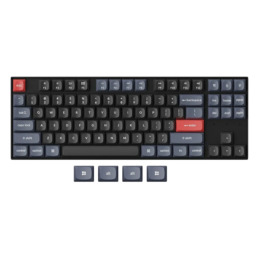 Keychron K8 Pro teclado mecânico TKL hot-swap programável QMK VIA sem fio