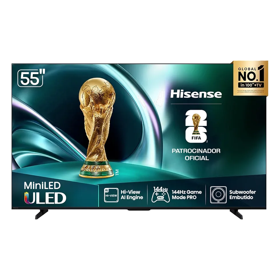 Hisense U7QG Mini LED 55 polegadas 4K 144Hz com Dolby Vision Gaming e HDMI 2.1 para PS5