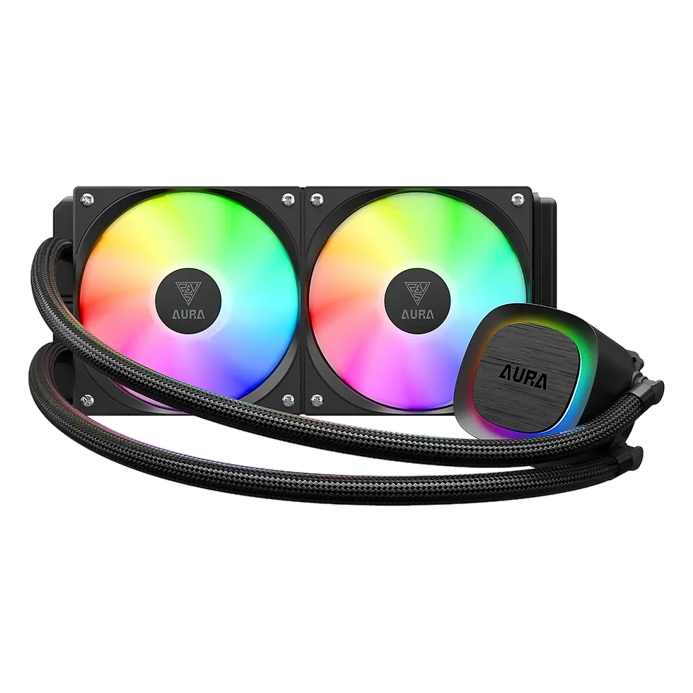 Gamdias Aura GL240 V2, water cooler AIO de 240 mm com ventoinhas ARGB e cabo escondido