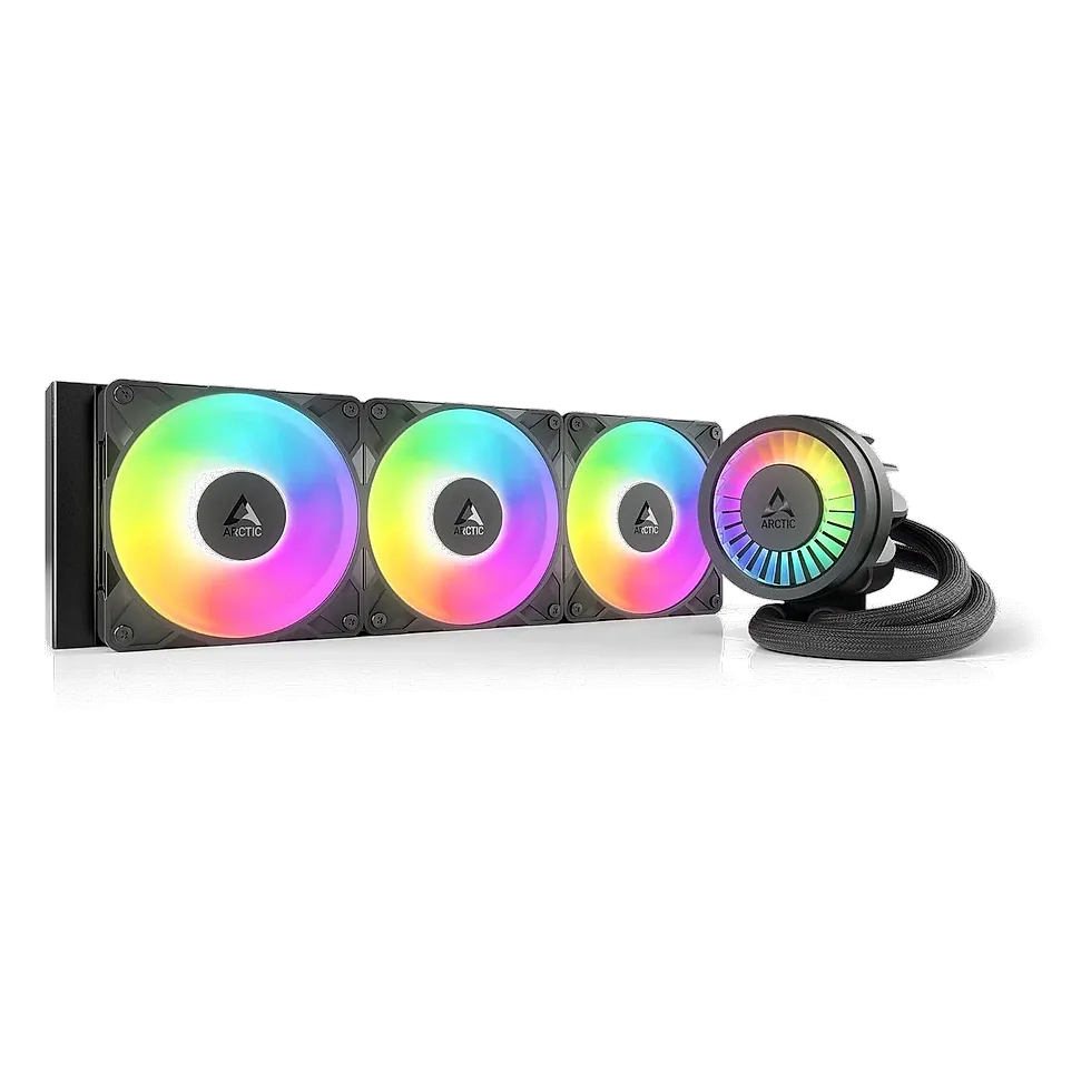 Arctic Liquid Freezer III Pro 360mm ARGB preto water cooler AIO com ventoinhas de alta pressão estática