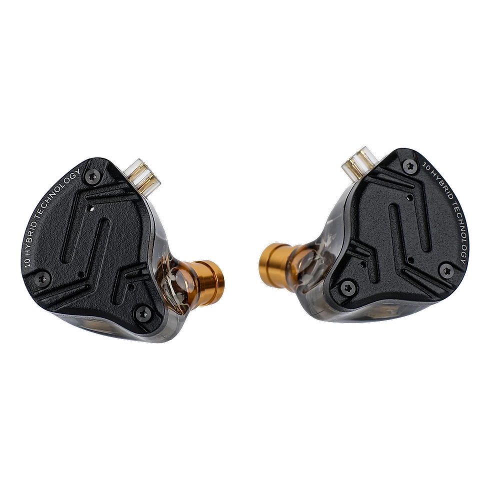 KZ ZS10 Pro X com corpo metálico, cabo destacável e arquitetura híbrida de drivers