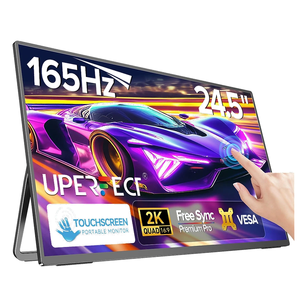 UPERFECT portátil de 24,5 polegadas com tela IPS 2K, 165Hz e toque