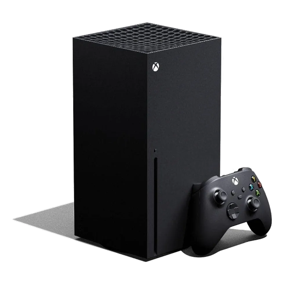Console Xbox Series X em vista frontal