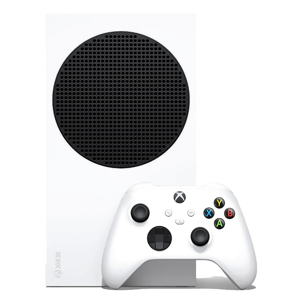 Console Xbox Series S branco compacto com controle