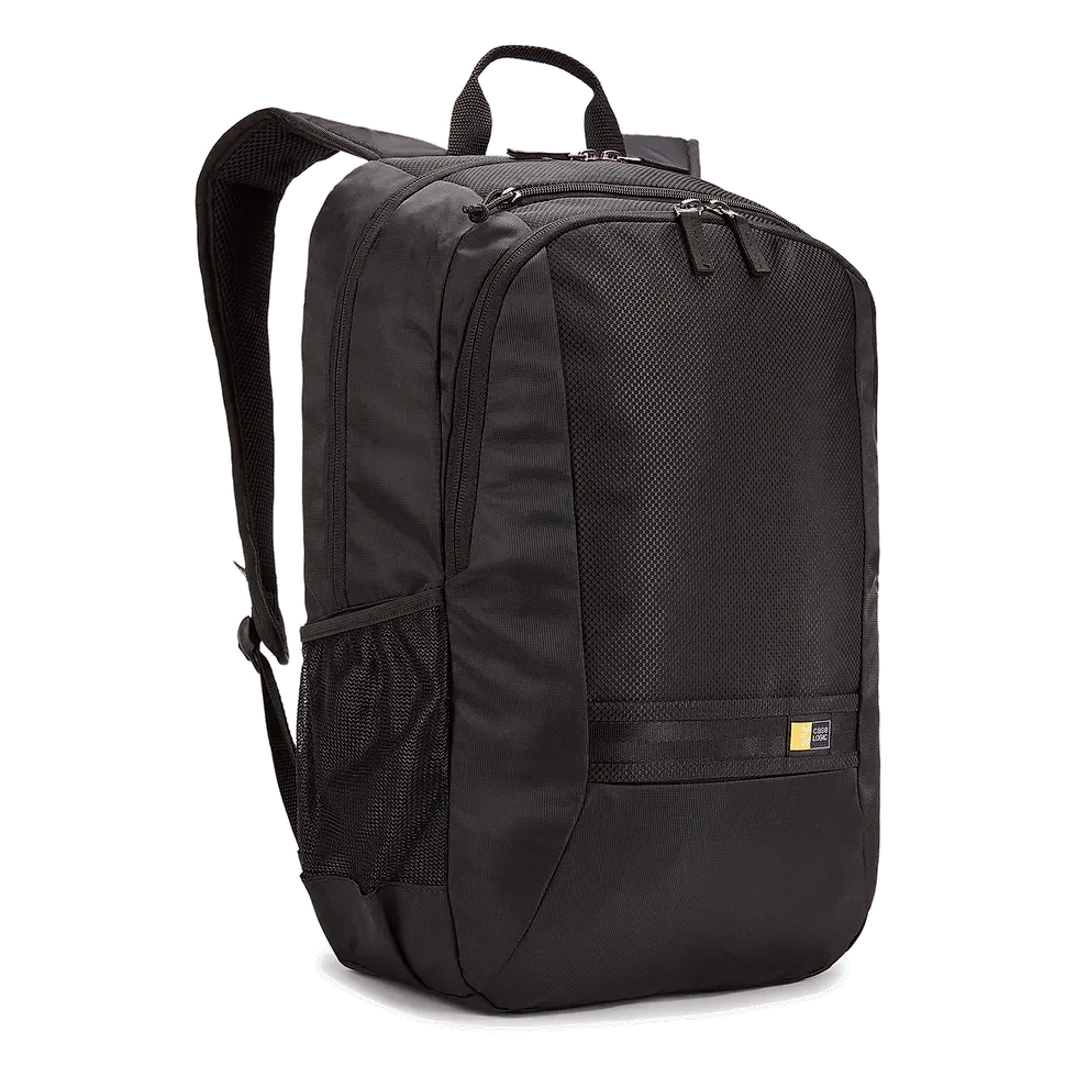 Mochila Case Logic Key preta com painel organizador de bolsos internos